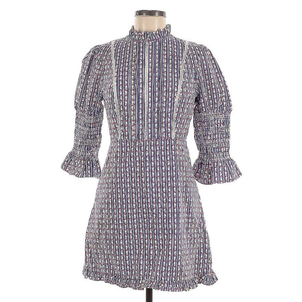 LAURA ASHLEY X URBAN OUTFITTERS Floral Stripe Dress GRUNGE RARE LIMITED EDITION